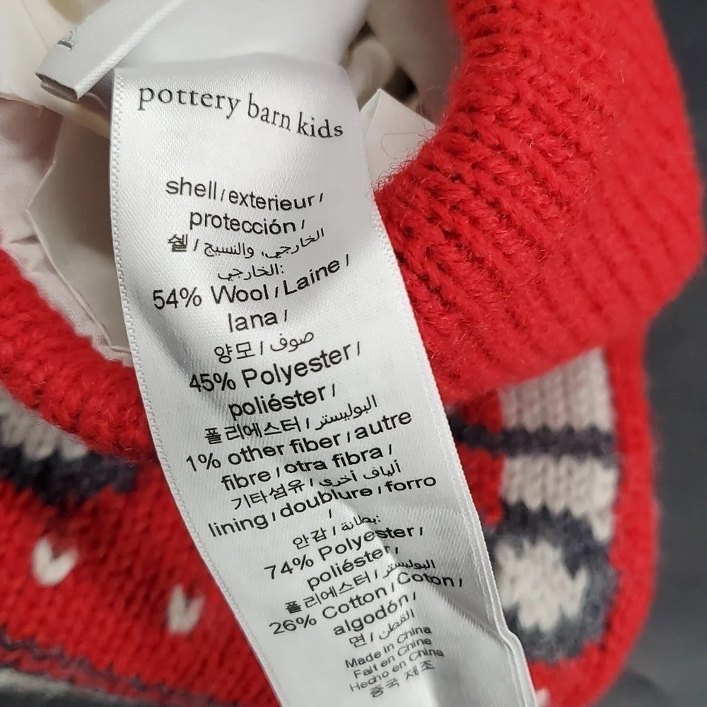 NEW JESSICA Christmas Stocking Pottery Barn Holiday Wool Blend